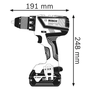 Perceuse Visseuse Bosch GSR 18V-28 18 V + 2 Batteries 3 Ah + Chargeur + L-BOXX mode 15