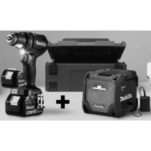 Pack 18V Makita (DDF485RTJ + DMR202) + 2 Batteries 5 Ah + Chargeur + MAKPAC à prix imbattables 6