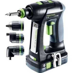 Perceuse-visseuse 18V Festool C 18 HPC 4,0 I-Set + 2 Batteries 4 Ah + Chargeur + SYSTAINER 3 – 576992 luxe soldes 18